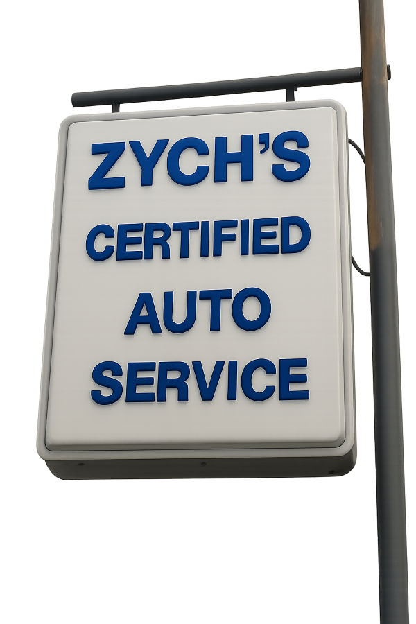 Zychs certified Auto actual road sign in Altamonte Springs FL